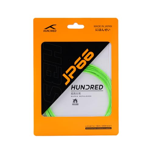Image of Hundred JP 66 Badminton String | 0.66 mm High Repulsion & Control | Premium Hitting Sound & Shock Absorption | Durable Multi-Filament Nylon