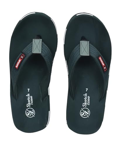 Image of Zebra Mens Rubber Slippers Daily Use Flat Chappals with Anti-Slip Sole Lightweight, Durable & Stylish Footwear