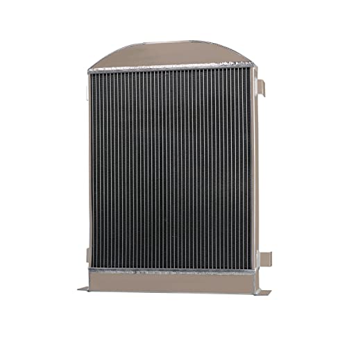 Coolingsnow 4 Row Core Aluminum Radiator For Ford Model A Chopped/Chevy V8 Engine 1932-1934 #TOP1