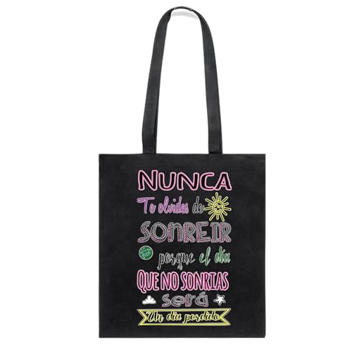Docliick. Bolso Tote bag con Frase Motivadora y Mensaje. Regalo