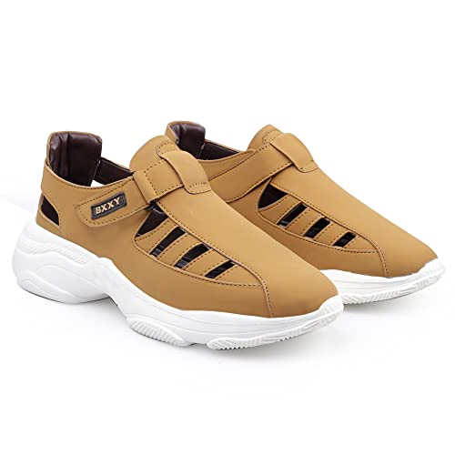 Image of BXXY Men's Casual Roman Sandals with Light Weight Eva Sole and Suede Upper Material.