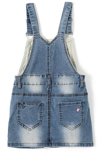 KIDSCOOL SPACE Baby Little Girls Skirt,Ripped Soft Strechy Denim Girls Summer Overalls Dress2
