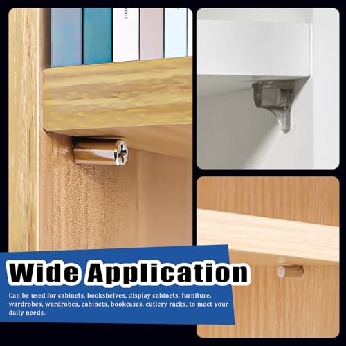 Glarks 140pcs 6 Style Regal Pins Regal Peg Pins Kit, beinhaltet Kunststoff Schrank Regal Unterstützung Pins, flache Löffel Pegs, zylindrische Stifthalter, L-förmige Regal Unterstützung Pegs