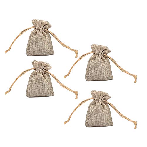 LEBQ 20 Pièces Sacs en mousseline de coton Sac de moustiquaire pour Fête de Mariage et Artisanat de Bricolage, 4,7 par 3,5 Pouces Cover