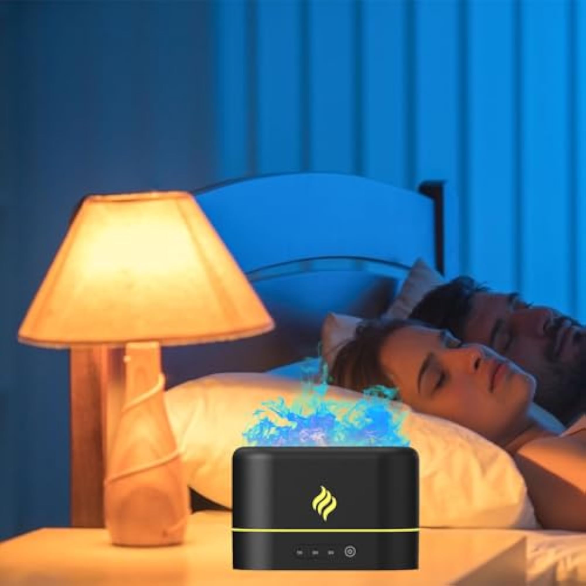 F FABOBJECTS Flame Diffuser Humidifier, Mist Scent Diffuser