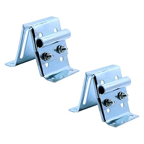 1 Pair Galvanized Adjustable Garage Door Top Roller Brackets, Universal Replacement for Residential Sectional Garage Doors Fixture Bracket Cover