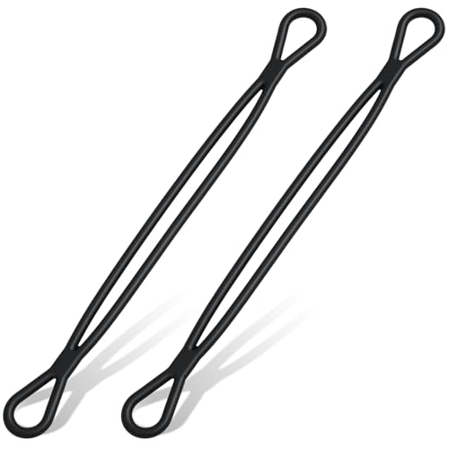 Seenelling 2 Pcs 17.7 Inch Boat Mooring Snubber for Dock Lines 1/2 Inch Shock Absorber Heavy Duty Black