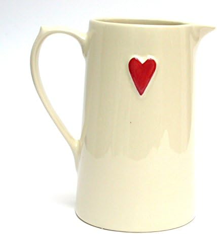Deliverance County Stoneware Large Jug Heart, Red