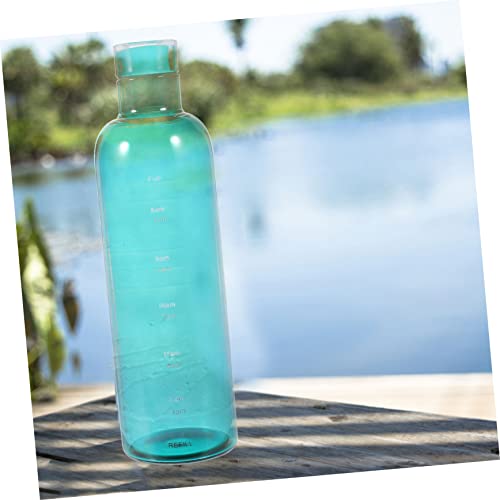Botella de gran capacidad de vidrio resistente al calor y escala portátil 4