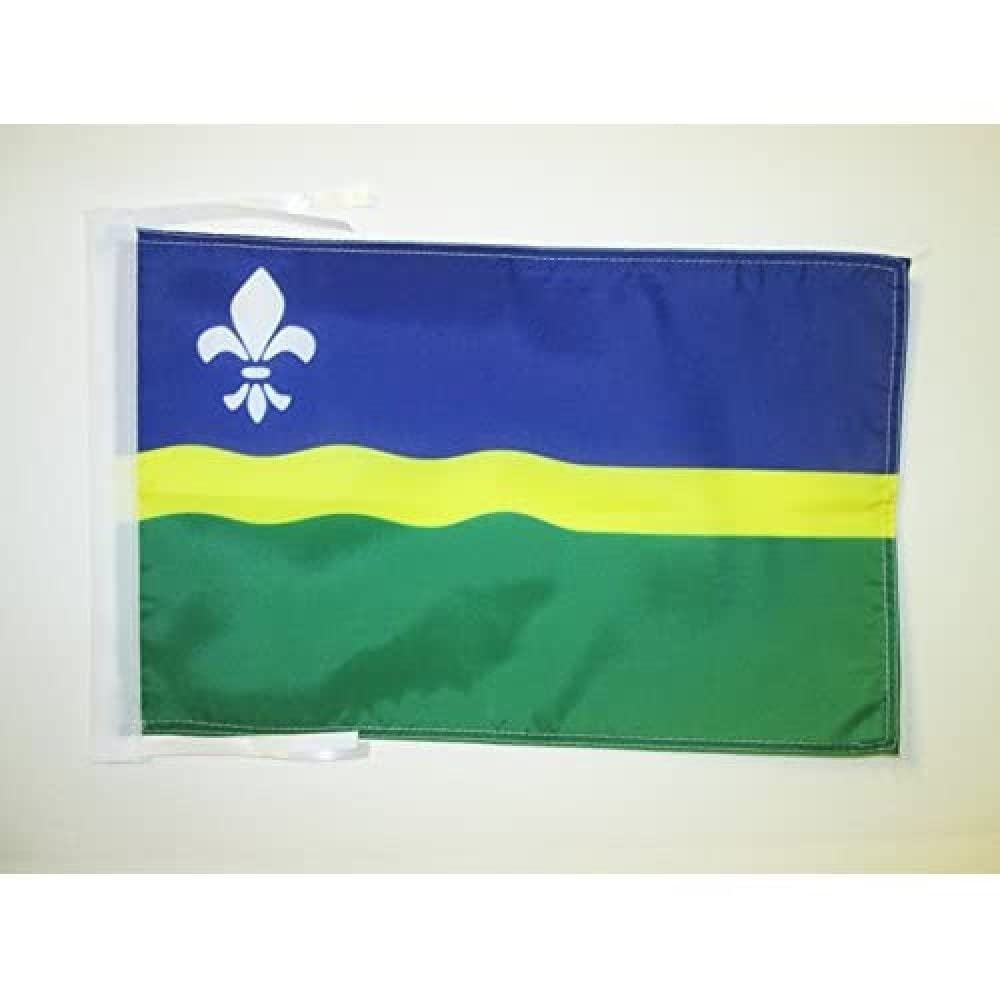 AZ FLAG - Province of Flevoland Flag - 18'' x 12'' - 100% Polyester Flevoland Small Banner with Two Cords - Fade Resistant - Vivid Colors - 18x12 in - 45x30 Cm — image 1