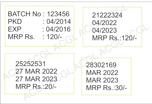 ASPL (2mm) Heavy Duty Super Batch Printing Machine (Batch NO., Packing Date, Expiry Date, MUXIMUM Retail Price, NET Weight, Quantity, Size, ETC.) (M30) (2MM)