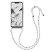 Produktbild kwmobile Necklace Case kompatibel mit Huawei Mate 20 Lite - Hülle Silikon mit Handykette - Band Handyhülle Weiß