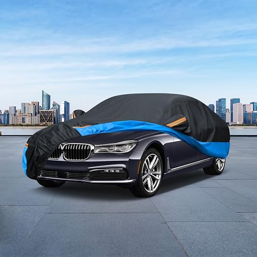 Image of Car Cover Waterproof All Weather Outdoor Windproof Dustproof UV Protection Fit Sedan Audi A7,Buick Century,Honda Accord,Chevrolet ss