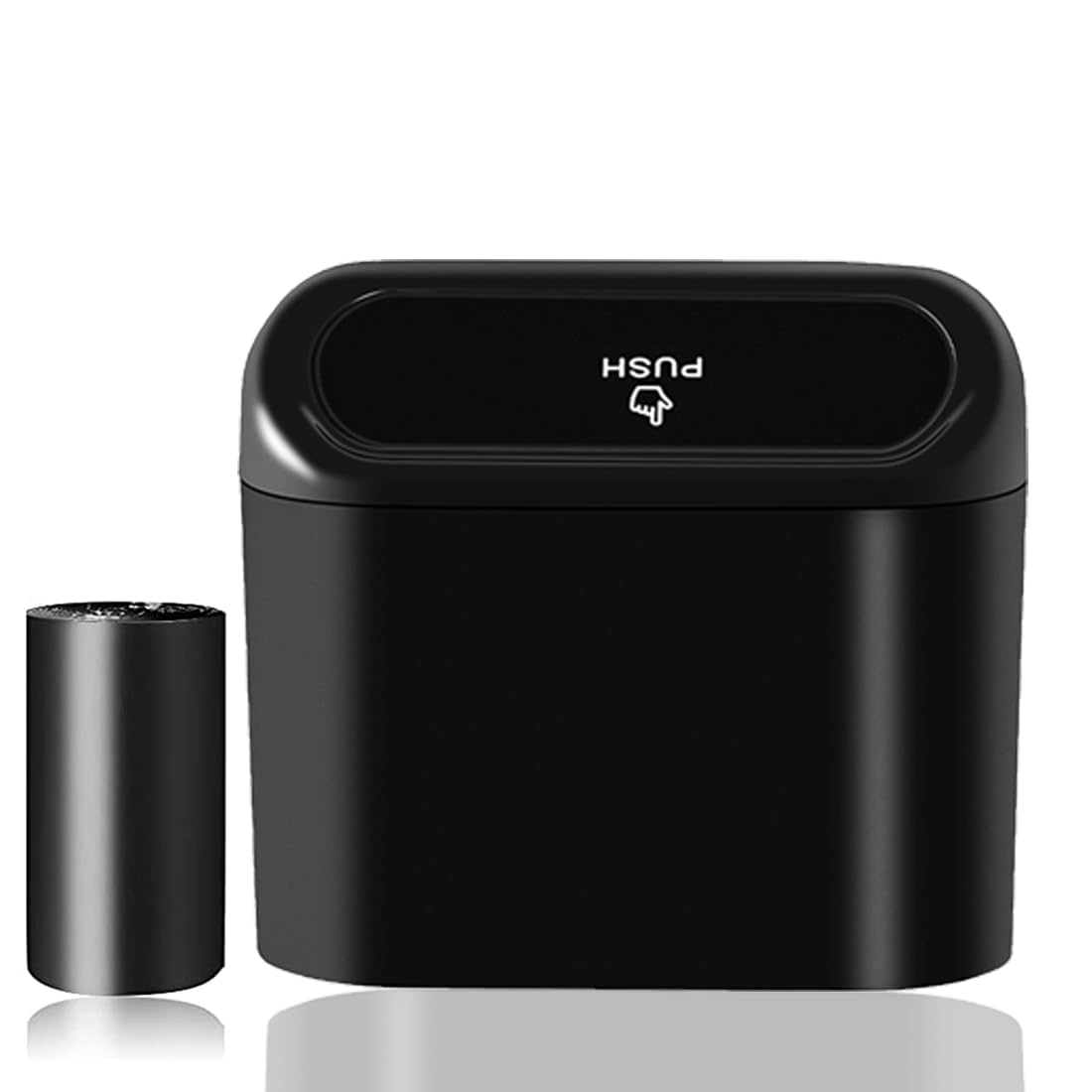 HONGDOUBAO 1 Pack Car Dustbin Waste Basket Fit for Peugeot 2008, Auto Interior Trash Can Lid Leakproof Compact Garbage Holder Pocket ABS