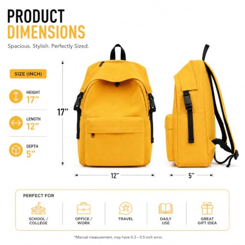 Image of School Backpack for Teen Girls, Boys Waterproof High School Backpack for Student Bookbag College Backpack for Women Men Casual Daypack Travel Aesthetic Backpacks Black