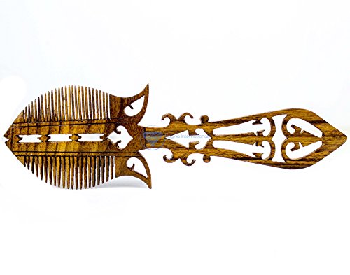 Nagina International Finely Crafted Handmade Premium Rosewood Combs & Hair Brush | Hair Mustache Tail Beard Brush (Axe)