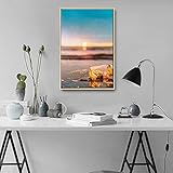 Leinwand Drucken Romantische Sonnenuntergang Sofa Hintergrundwand Dekoration Malerei Inkjet Kunst Bild,NoFrameC,40x50cm