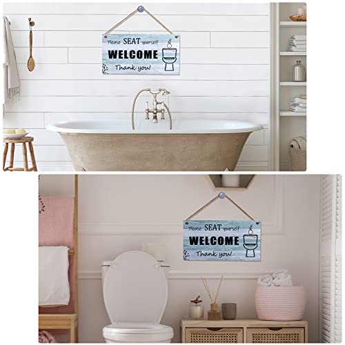 Door sign with rope, wooden summer beach themed hanging sign wall art for entry porch front home garden office commercial indoor and outdoor decor 11.4 x 5.9 inches (B) - Image 3