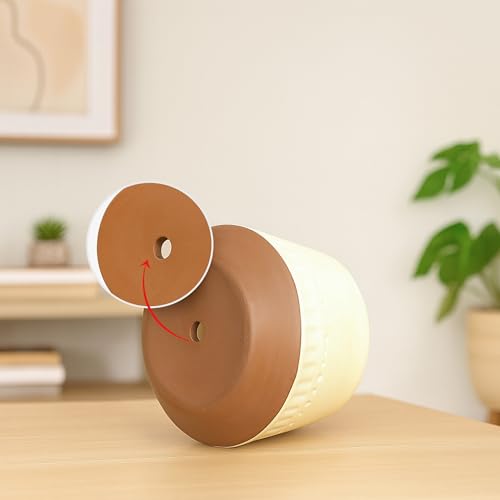 Image of Urban Plant Terracotta Pot - Trendy Planter for Modern Home & Garden Spaces (Majesty Terracotta Pot)