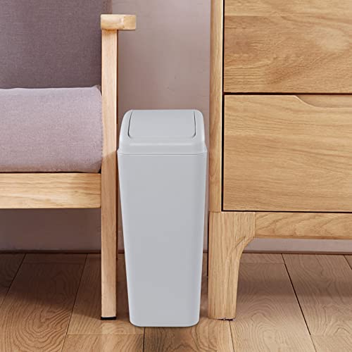 Caneca de Basura Rectangular de 14 Litros Gris miniatura 4