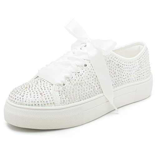 Elivandon 9995 Wedding Shoes Lace Bridal Sneakers 1.46