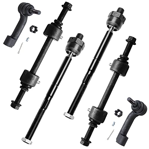 Image of Detroit Axle - 4WD Front Struts Kit for 2009-2013 Ford F-150 2010 2011 2012, 2 Struts & Coil Spring Assembly 2 Sway Bar End Links 4 Inner & Outer Tie Rods Replacement Quick Install Ready Struts Shocks