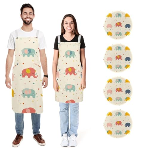 Tablier de cuisine en lin pour cuisiner en famille avec les enfants