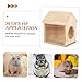 Toyvian Wooden Hamster Hideout Feeding Platform Small Animal Hideaway for Hamsters and Small Pets Play Set