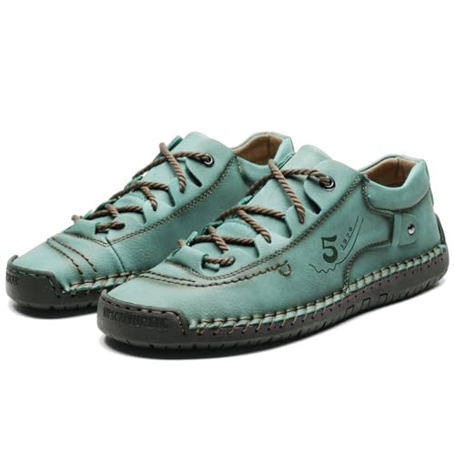 Handcrafted Leather Driving Loafers - Breathable Slip-On Business Casual Shoes with Metal Perforations, Flexible Flat Sole & Lightweight Comfort2