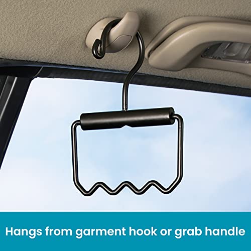 High Road Heavy Duty Car Clothes Hanger with Carry Handle and Hooks for Dry Cleaning, Moving and Road Trips