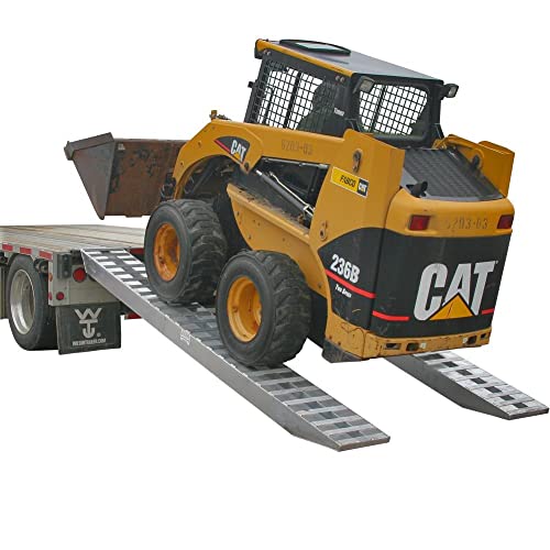 12' Skid Loader Tractor Ramps, 12,000 lb Cap, Hook-End, HD Ramps