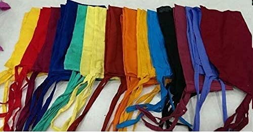 Will and Weaves Punjabi Sikh Junge Singh Khalsa Patka 60 cm x 50 cm Turban Bandana Pagri 4 Strings Color May Vary Pack of 15