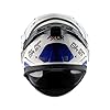 Axor Hex-2 ISI ECE DOT Certified Full Face Dual Visor Helmet for Men and Women with Pinlock Fitted Outer Clear Visor and Inner Smoke Sun Visor Motorbike Helmet White Blue-L