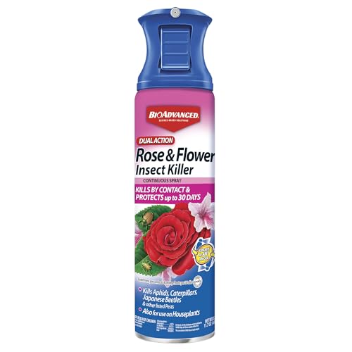 BioAdvanced Dual Action Rose and Flower Insect Killer, Continuous Spray, 15.7 oz