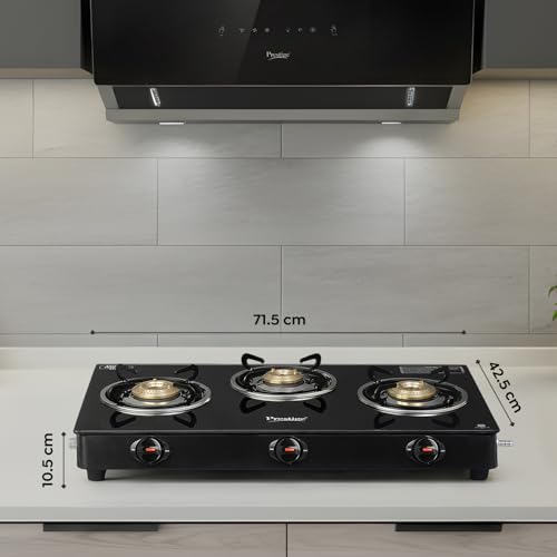 Prestige Iris 3 Burner Glass Top Gas Stove - Image 2 of 4