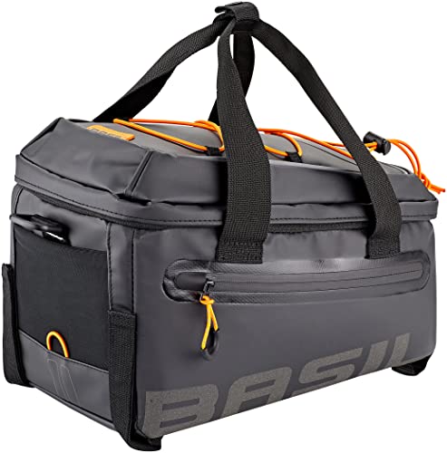 Basil Bolsa Miles Tarpaulin 7L Reflec.Negro/Naran