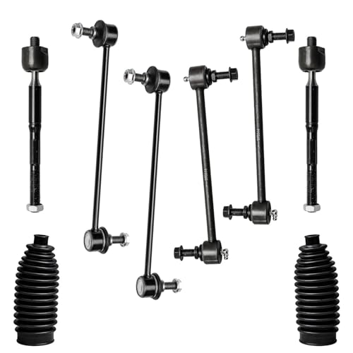 Image of Detroit Axle - AWD 14pc Struts Kit for 2001 2002 2003 Toyota Highlander, Front and Rear Struts with Coil Spring Sway Bar End Links, front Inner Outer Tie Rods & Tie Rod Boots Replacement