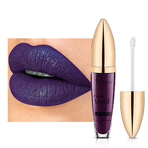 Easilydays Diamond Shiny Matte Lipstick, Gothic Glitter Liquid Lip Gloss, Sparkling High Pigment Waterproof Long Lasting Lipsticks, Bold Shimmer Lip Glaze Lips For Masquerade, Cosplay, Halloween Makeup (#09) #TOP2
