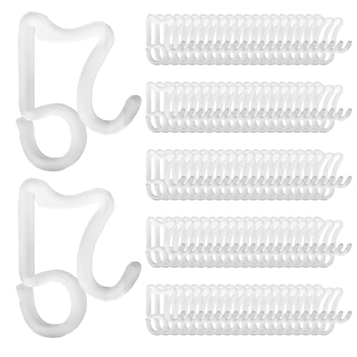 Holiday Light Clip Christmas Light Clips Outdoor Hang Gutter Hooks for Christmas Decoration String Lights, Mount to Shingles & gutters Outdoor Lights Clips for Xmas Winter Holidays-100 Pieces