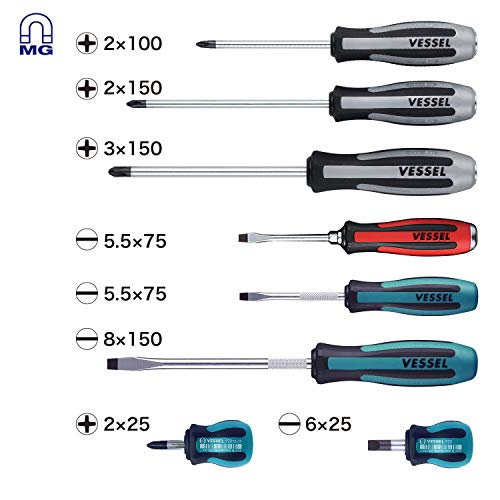 VESSEL MEGADORA IMPACTA Screwdriver (8 PCS SET)