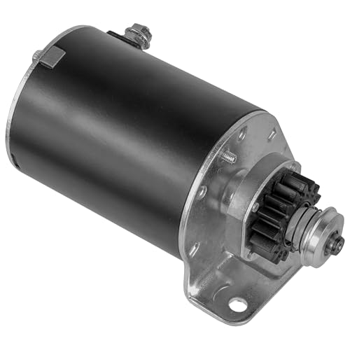 Caltric Starter Motor Compatible with John Deere D125 / D130 / D140 / D150 / D160 / D170 / GX85 / S2046 / S220 / SX85 / 16 Teeth Improved Steel Gear