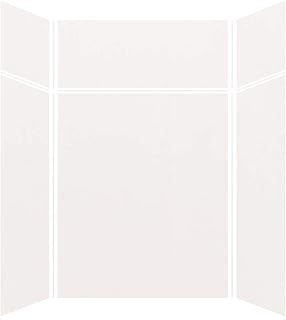 Transolid EWKX604896-31 Expressions 6-Panel Shower Wall Kit with Extension, 48-in L x 60-in W x 96-in H, White
