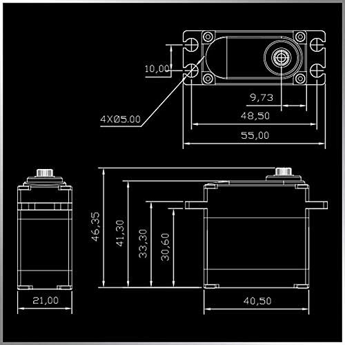 Hockus Accessories KINGMAX BLS4510S 92g 49kg.cm Digital Steel Gear IPX8 Grade Waterproof servo 2BB brushless Motor for RC Cars Aircraft Robotics