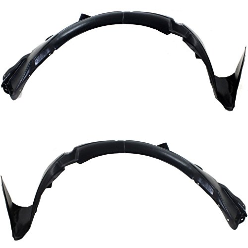 Evan Fischer Fender Liner Front, Driver and Passenger Side Compatible with 2012-2014 Hyundai Accent Plastic Material, Set of 2, (2) Fender Liners - HY1249122, HY1248122