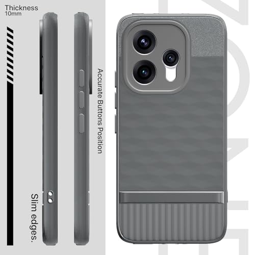 Image of Pikkme Back Cover for Oppo Reno 15 5G Camera Protection 3D Hexa Cube Design Silicone Protective Bumper Case (Grey)