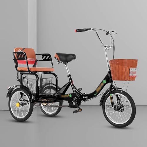 MegLob 16 in Triciclo Per Adulti Con Sedile Posteriore, Bicicletta