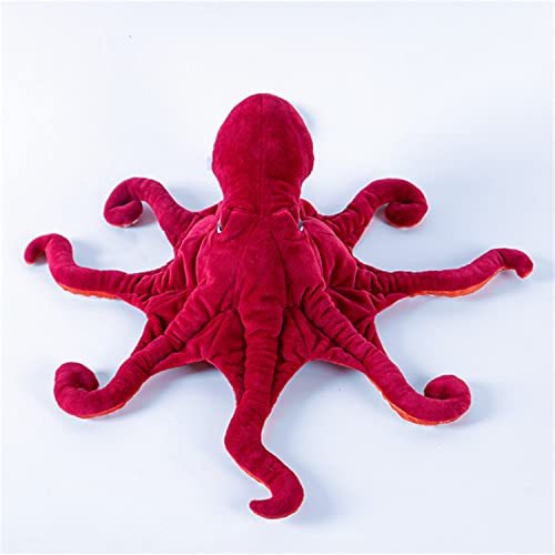 TAMMYFLYFLY Cute Octopus Plush Toy - Super Lovely Red Soft Real Life Octopus Giant Realistic Stuffed Animal Toys, Deep Sea Creeping Animal Octopuses Plush Toys (32inch)