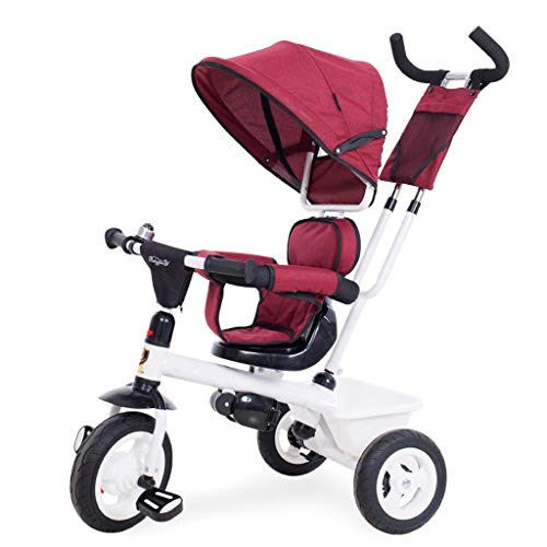 Gute Qualität Kinderwagen Buggys Kinder Dreirad Stoßdämpfung Wear Fahrrad Baby Fahrrad 1-3-5 Jahre alt Kinderwagen Baby Standardkinderwagen (Color : Red) Cover