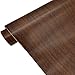 Yifely Minimalist Brown Wood Grain Furniture Paper Self Adhesive Shelf Liner Nightstand Door Sticker 17.7 Inch by 9.8 Feet