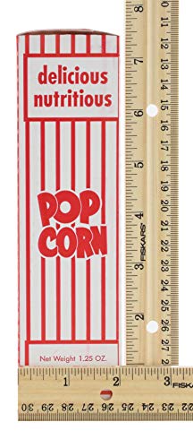 Snappy Popcorn 3-E Red And White Close Top Popcorn Boxes, 1.25 Oz, 500 Count #TOP4
